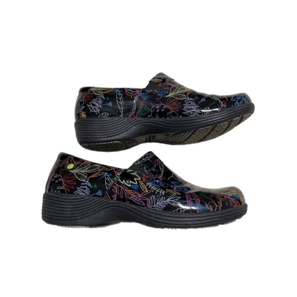 Dansko Black With Pattern Clog Mules Size 42 - image 4